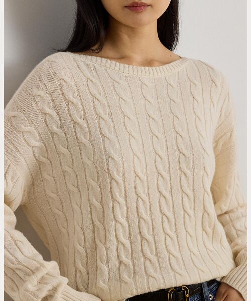 LAUREN RALPH LAUREN / ローレン ラルフ ローレン ニット・セーター | ケーブルニット ウールカシミヤ セーター | 詳細4