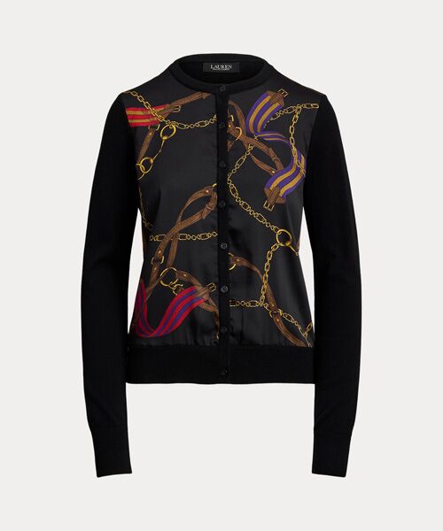 LAUREN RALPH LAUREN / ローレン ラルフ ローレン カーディガン・ボレロ | ベルティングプリント コットンブレンド カーディガン | 詳細1