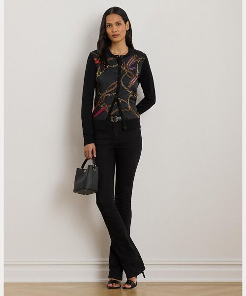 LAUREN RALPH LAUREN / ローレン ラルフ ローレン カーディガン・ボレロ | ベルティングプリント コットンブレンド カーディガン | 詳細2