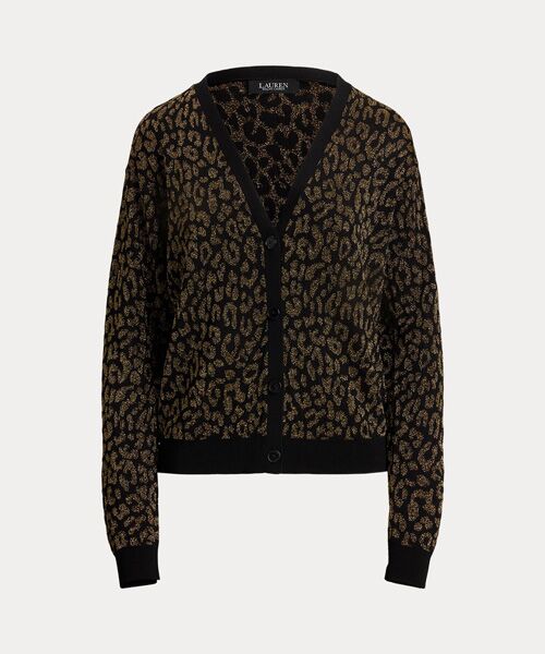 LAUREN RALPH LAUREN / ローレン ラルフ ローレン カーディガン・ボレロ | メタリック オセロット ダブルニット カーディガン | 詳細1