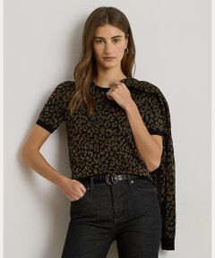 LAUREN RALPH LAUREN / ローレン ラルフ ローレン ニット・セーター | メタリック オセロット ショートスリーブ セーター