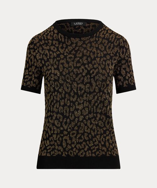 LAUREN RALPH LAUREN / ローレン ラルフ ローレン ニット・セーター | メタリック オセロット ショートスリーブ セーター | 詳細1