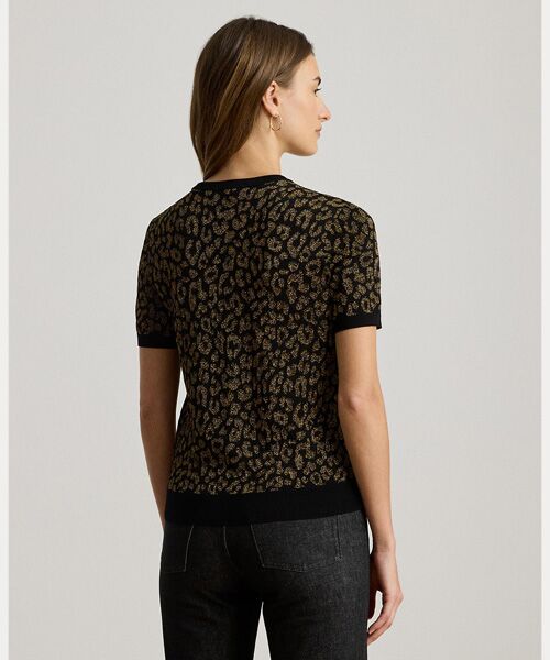 LAUREN RALPH LAUREN / ローレン ラルフ ローレン ニット・セーター | メタリック オセロット ショートスリーブ セーター | 詳細3
