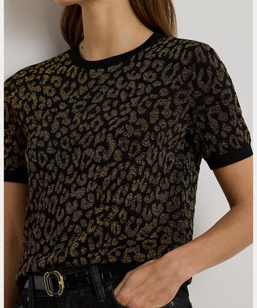 LAUREN RALPH LAUREN / ローレン ラルフ ローレン ニット・セーター | メタリック オセロット ショートスリーブ セーター | 詳細4