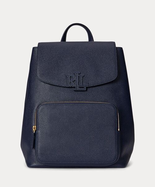 LAUREN RALPH LAUREN / ローレン ラルフ ローレン リュック・バックパック | ペブルド レザー ミディアム Cameryn バックパック（410ネイビー）