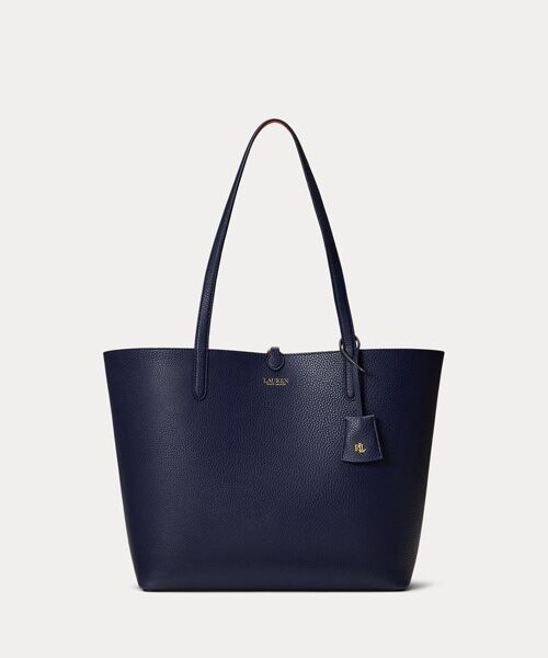 LAUREN RALPH LAUREN / ローレン ラルフ ローレン トートバッグ | フェイクレザー ラージ リバーシブル トート バッグ（410ネイビー）