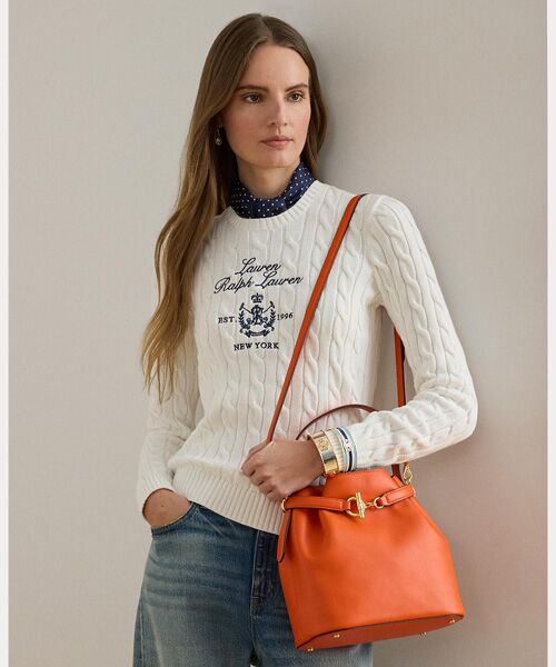 LAUREN RALPH LAUREN / ローレン ラルフ ローレン ショルダーバッグ | レザー ミディアム Blaike バケット バッグ | 詳細6