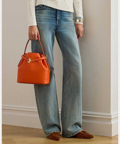 LAUREN RALPH LAUREN / ローレン ラルフ ローレン ショルダーバッグ | レザー ミディアム Blaike バケット バッグ | 詳細5