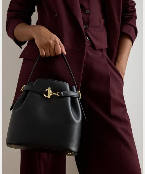 LAUREN RALPH LAUREN / ローレン ラルフ ローレン ショルダーバッグ | レザー ミディアム Blaike バケット バッグ | 詳細6