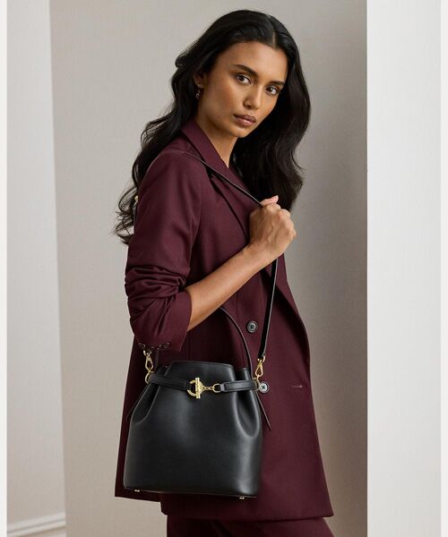 LAUREN RALPH LAUREN / ローレン ラルフ ローレン ショルダーバッグ | レザー ミディアム Blaike バケット バッグ | 詳細5