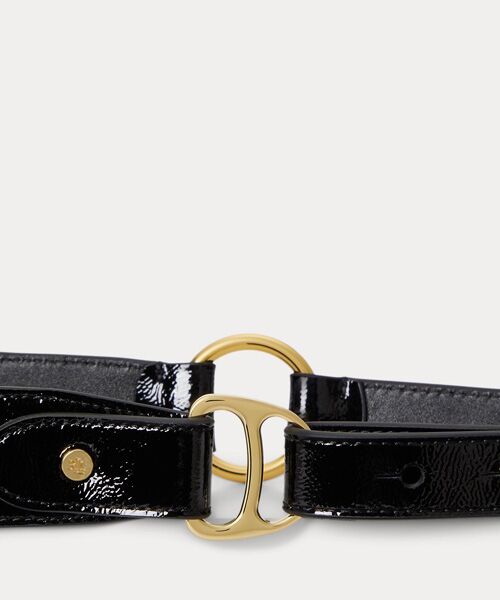 LAUREN RALPH LAUREN / ローレン ラルフ ローレン ベルト・サスペンダー | エクエステリアン Dリング パテント レザー ベルト | 詳細1