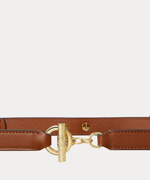 LAUREN RALPH LAUREN / ローレン ラルフ ローレン ベルト・サスペンダー | レザー トグル スキニー ベルト | 詳細1