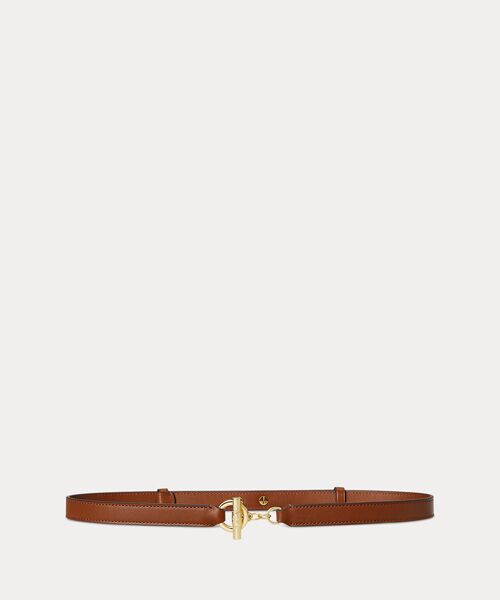 LAUREN RALPH LAUREN / ローレン ラルフ ローレン ベルト・サスペンダー | レザー トグル スキニー ベルト（200ブラウン）