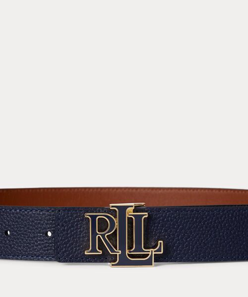LAUREN RALPH LAUREN / ローレン ラルフ ローレン ベルト・サスペンダー | ロゴ リバーシブル ペブルド レザー ベルト | 詳細1