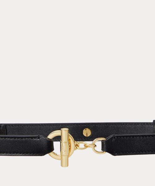 LAUREN RALPH LAUREN / ローレン ラルフ ローレン ベルト・サスペンダー | レザー トグル スキニー ベルト | 詳細1
