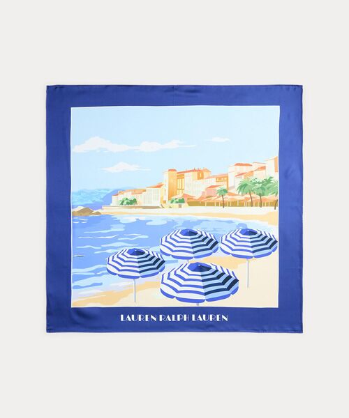 LAUREN RALPH LAUREN / ローレン ラルフ ローレン バンダナ・スカーフ | ランドスケープモチーフ シルク スクエア スカーフ | 詳細1