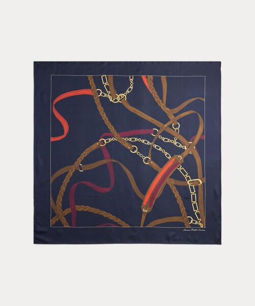 LAUREN RALPH LAUREN / ローレン ラルフ ローレン バンダナ・スカーフ | ベルティングプリント シルク スクエア スカーフ | 詳細1