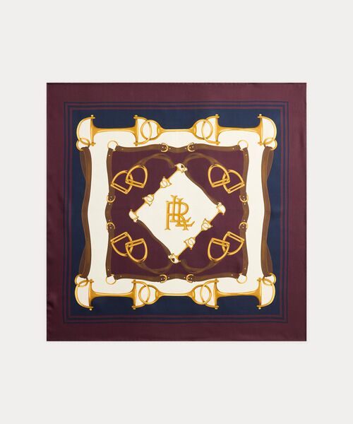 LAUREN RALPH LAUREN / ローレン ラルフ ローレン バンダナ・スカーフ | ロゴ エクエステリアンプリント シルク スクエア スカーフ | 詳細1