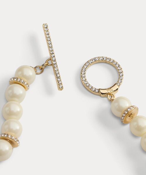 LAUREN RALPH LAUREN / ローレン ラルフ ローレン ネックレス・ペンダント・チョーカー | パヴェ フェイクパール カラー ネックレス | 詳細1