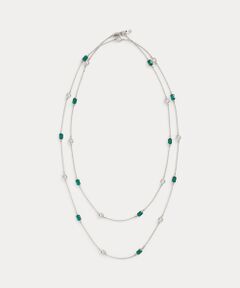 LAUREN RALPH LAUREN / ローレン ラルフ ローレン ネックレス・ペンダント・チョーカー | ストーン & キュービックジルコニア ステーション ネックレス