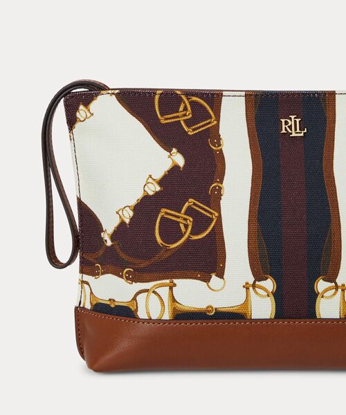 LAUREN RALPH LAUREN / ローレン ラルフ ローレン ポーチ | エクエステリアンプリント キャンバス ラージ ポーチ | 詳細3