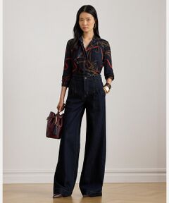 LAUREN RALPH LAUREN / ローレン ラルフ ローレン デニムパンツ | プリーテッド ハイライズ ワイドレッグ ジーンズ