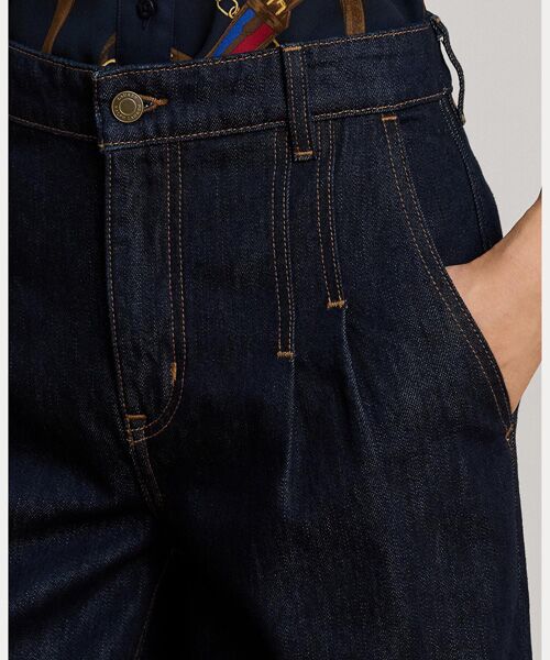 LAUREN RALPH LAUREN / ローレン ラルフ ローレン デニムパンツ | プリーテッド ハイライズ ワイドレッグ ジーンズ | 詳細5