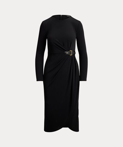 LAUREN RALPH LAUREN / ローレン ラルフ ローレン ミニ丈・ひざ丈ワンピース | バックルトリム ストレッチ ジャージー ドレス | 詳細1