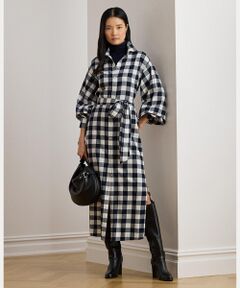 LAUREN RALPH LAUREN / ローレン ラルフ ローレン ロング・マキシ丈ワンピース | バッファロー チェック ベルテッド コットン シャツドレス