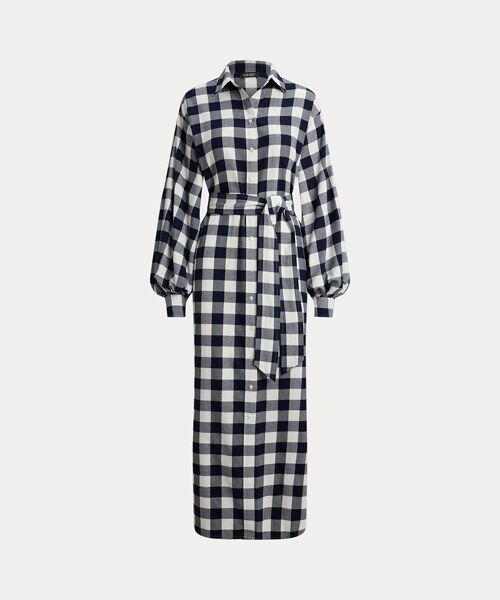 LAUREN RALPH LAUREN / ローレン ラルフ ローレン ロング・マキシ丈ワンピース | バッファロー チェック ベルテッド コットン シャツドレス | 詳細1