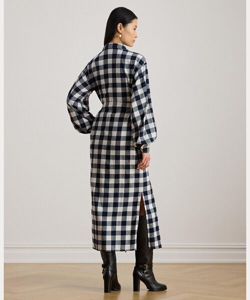 LAUREN RALPH LAUREN / ローレン ラルフ ローレン ロング・マキシ丈ワンピース | バッファロー チェック ベルテッド コットン シャツドレス | 詳細3