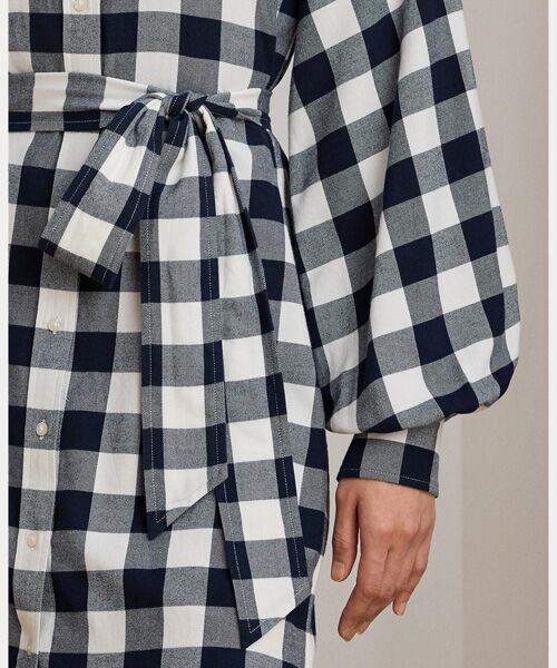 LAUREN RALPH LAUREN / ローレン ラルフ ローレン ロング・マキシ丈ワンピース | バッファロー チェック ベルテッド コットン シャツドレス | 詳細4