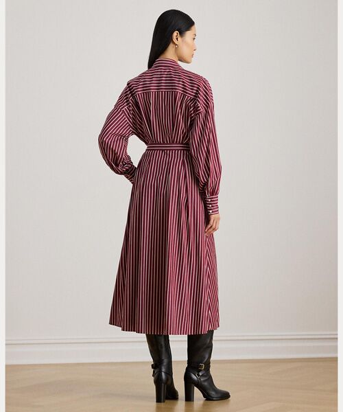 LAUREN RALPH LAUREN / ローレン ラルフ ローレン ロング・マキシ丈ワンピース | ストライプド ベルテッド ブロードクロス シャツドレス | 詳細3