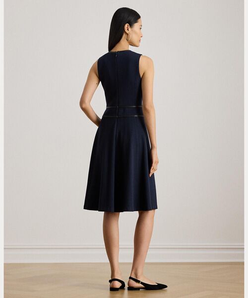 LAUREN RALPH LAUREN / ローレン ラルフ ローレン ミニ丈・ひざ丈ワンピース | バックルトリム ヘリンボーン ジャカード ドレス | 詳細2