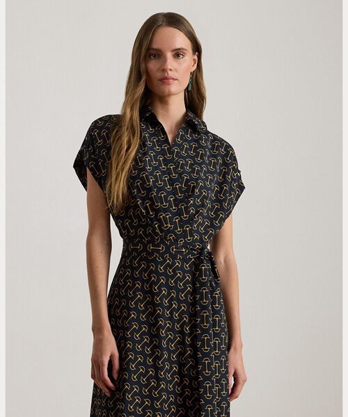 LAUREN RALPH LAUREN / ローレン ラルフ ローレン ロング・マキシ丈ワンピース | ジオプリント ベルテッド クレープ ドレス | 詳細2