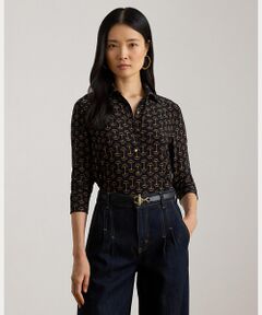 LAUREN RALPH LAUREN / ローレン ラルフ ローレン シャツ・ブラウス | スリム フィット ジオプリント ストレッチ ジャージー シャツ