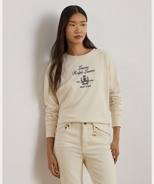 LAUREN RALPH LAUREN / ローレン ラルフ ローレン その他トップス | エンブロイダリークレスト フリース プルオーバー(101ナチュラル)
