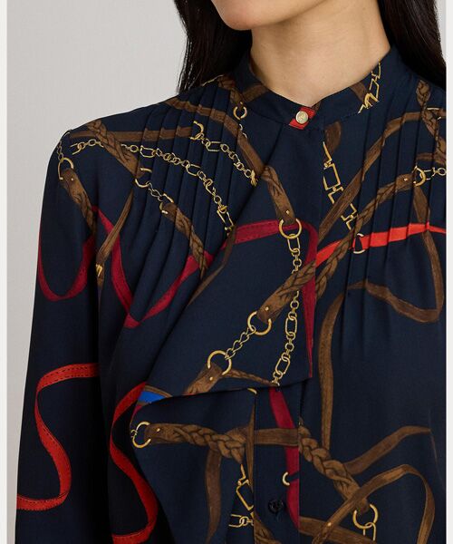 LAUREN RALPH LAUREN / ローレン ラルフ ローレン シャツ・ブラウス | プリント フリルトリム ジョーゼット シャツ | 詳細4