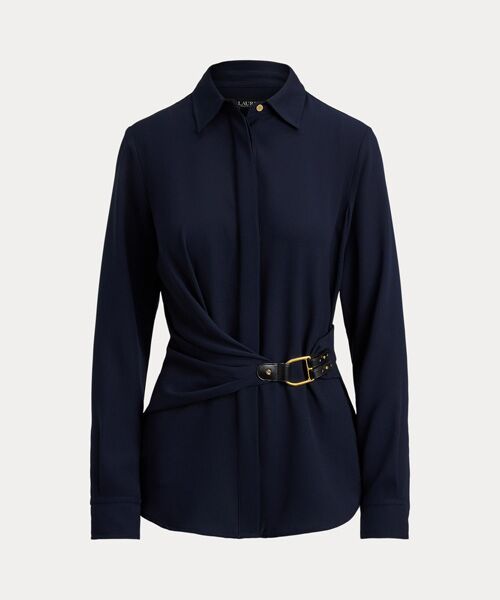 LAUREN RALPH LAUREN / ローレン ラルフ ローレン シャツ・ブラウス | バックルトリム ジョーゼット ブラウス | 詳細1