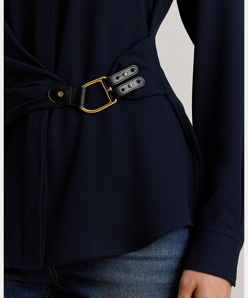 LAUREN RALPH LAUREN / ローレン ラルフ ローレン シャツ・ブラウス | バックルトリム ジョーゼット ブラウス | 詳細4
