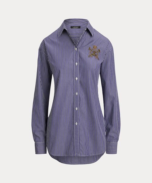 LAUREN RALPH LAUREN / ローレン ラルフ ローレン シャツ・ブラウス | リラックス フィット ストライプド ブロードクロス シャツ | 詳細1