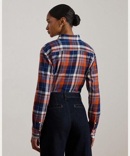 LAUREN RALPH LAUREN / ローレン ラルフ ローレン シャツ・ブラウス | チェック コットン ツイル シャツ | 詳細3