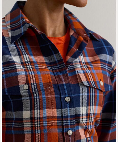 LAUREN RALPH LAUREN / ローレン ラルフ ローレン シャツ・ブラウス | チェック コットン ツイル シャツ | 詳細4