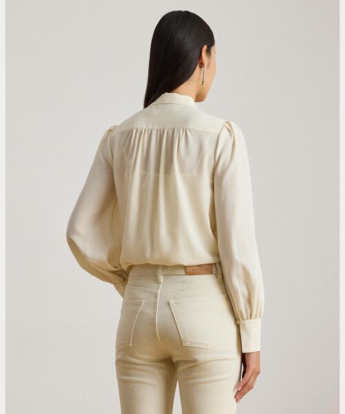 LAUREN RALPH LAUREN / ローレン ラルフ ローレン シャツ・ブラウス | ジョーゼット タイネック ブラウス | 詳細3