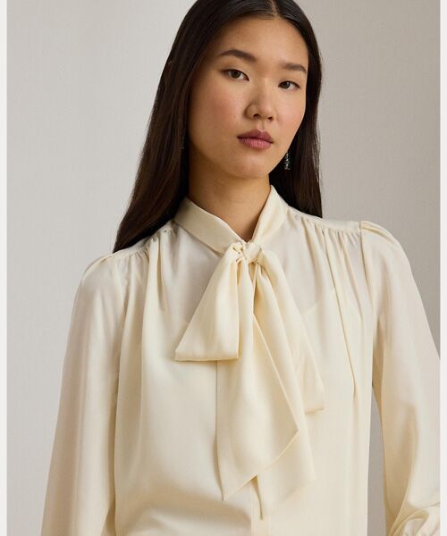 LAUREN RALPH LAUREN / ローレン ラルフ ローレン シャツ・ブラウス | ジョーゼット タイネック ブラウス | 詳細4