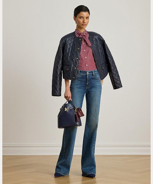 LAUREN RALPH LAUREN / ローレン ラルフ ローレン シャツ・ブラウス | ストライプド コットン ブロードクロス タイネック シャツ | 詳細2