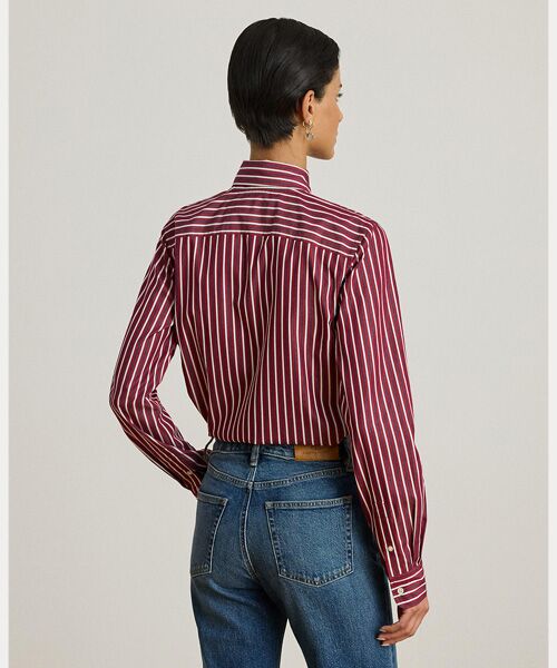 LAUREN RALPH LAUREN / ローレン ラルフ ローレン シャツ・ブラウス | ストライプド コットン ブロードクロス タイネック シャツ | 詳細3