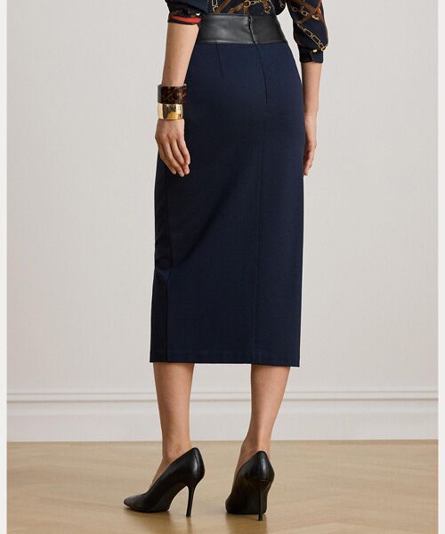 LAUREN RALPH LAUREN / ローレン ラルフ ローレン ロング・マキシ丈スカート | バックルトリム ポンチ ペンシル ミディ スカート | 詳細3