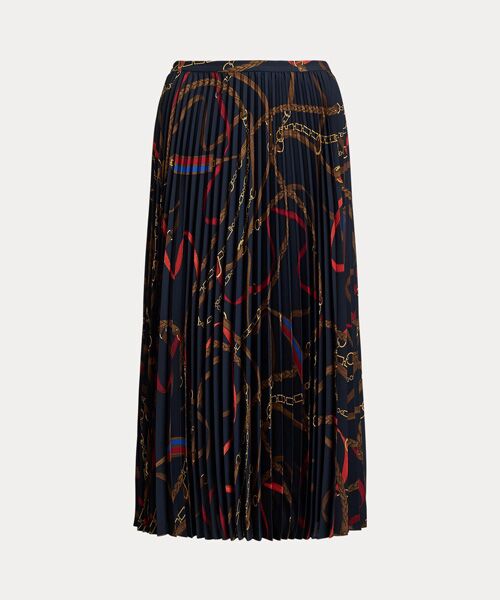 LAUREN RALPH LAUREN / ローレン ラルフ ローレン ロング・マキシ丈スカート | ベルティングプリント プリーテッド ジョーゼット スカート | 詳細1