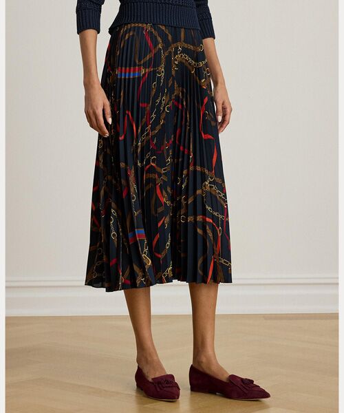LAUREN RALPH LAUREN / ローレン ラルフ ローレン ロング・マキシ丈スカート | ベルティングプリント プリーテッド ジョーゼット スカート | 詳細2
